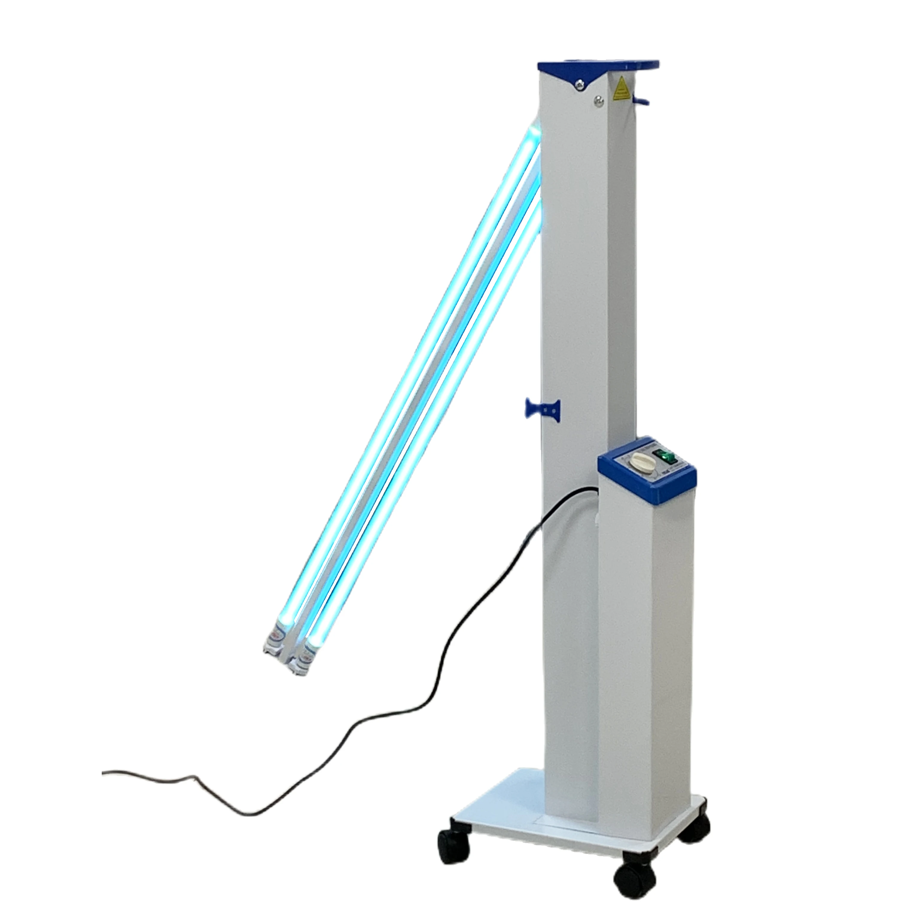 Hospital Room Mobile Disinfection Medical Double-Tube Carbon Steel Sterilizer Ultraviolet Lamp UV Light Sterilizer Trolley