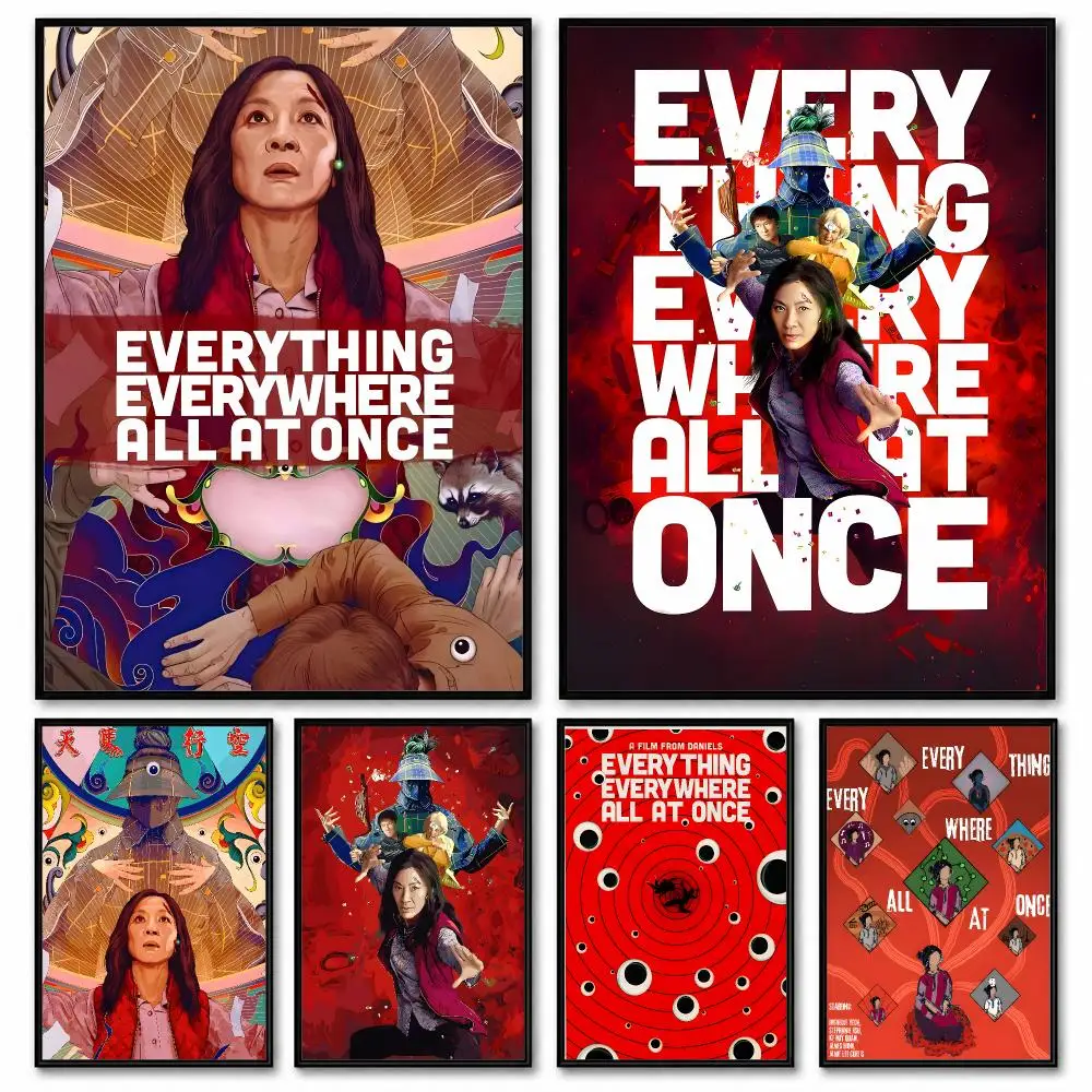 Classic Movie Everything Everywhere All at Once Poster Room Decor Home Wall Art Printing Waterproof Garage BedRoom Posters Gift