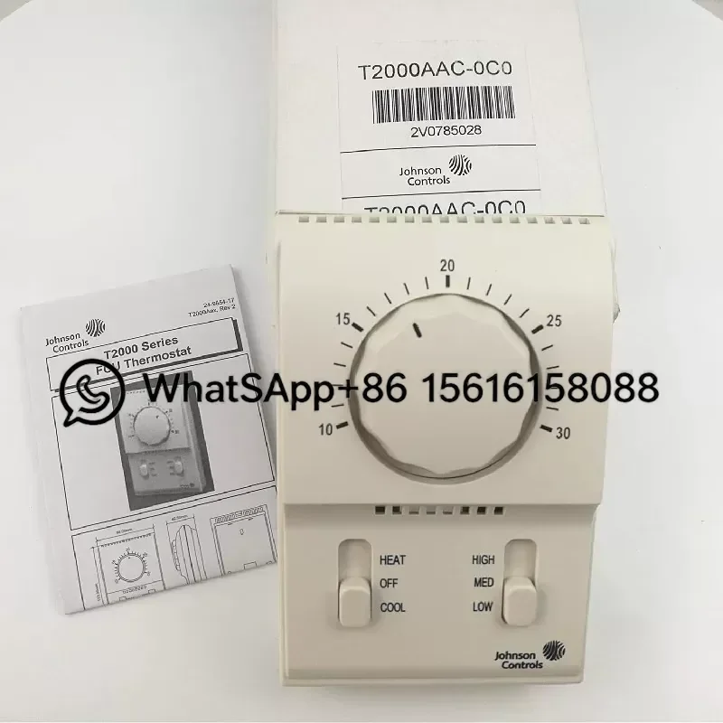 Johnson T2000AAC-0C0 Fan Coil Valve Central Air Conditioning Mechanical Thermostat HVAC Control Actuator Water Flow Regulator