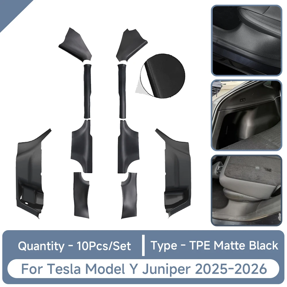 Für Tesla Model Y Juniper Zubehör TPE Türschwellenschutz Kofferraum-Heckklappe Seitenwand Schutzfolien für die Mittelkonsole – Detail 39