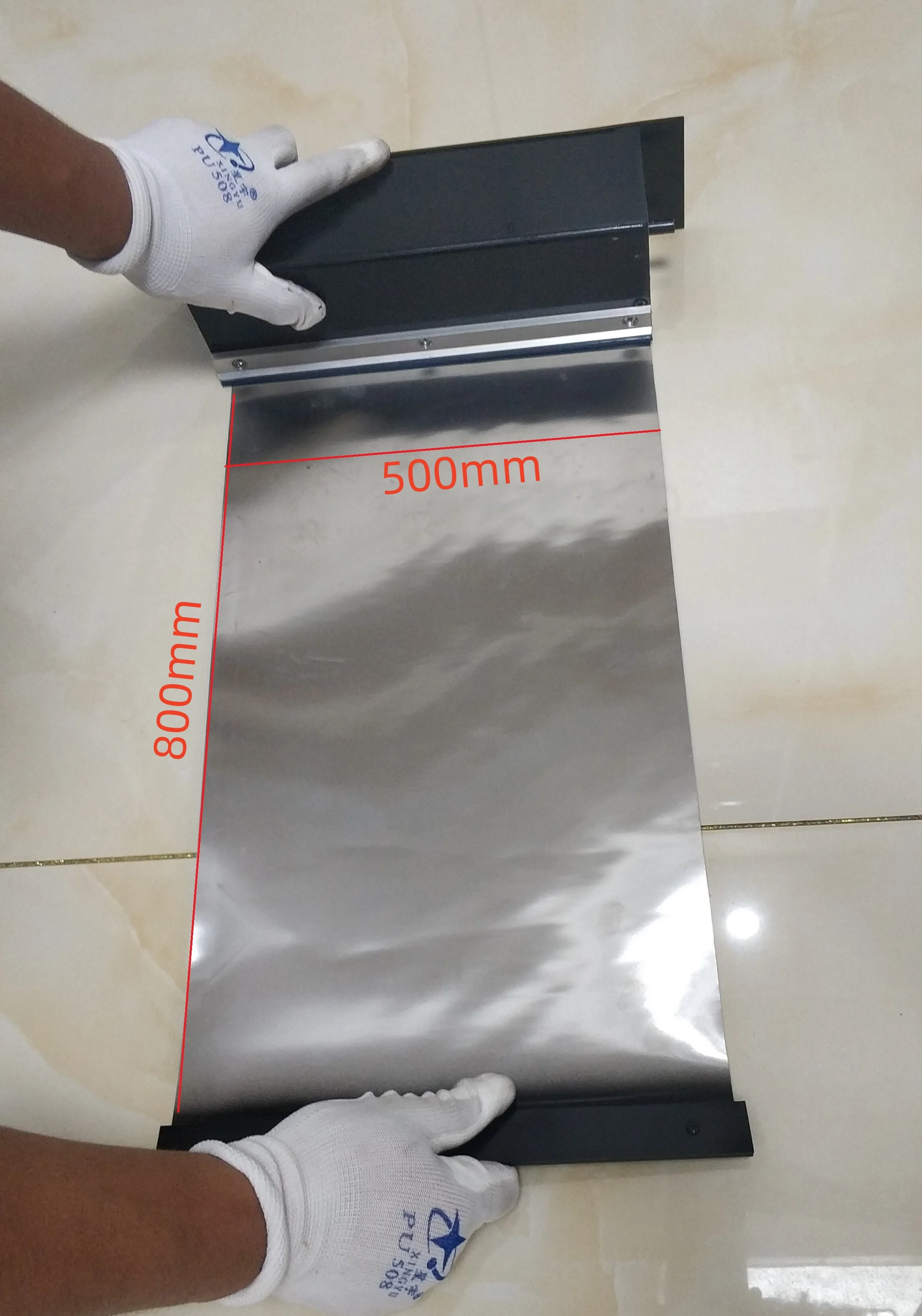 Box type Rolling curtain shield SS band cnc machine protection,W 500mm x L 800mm