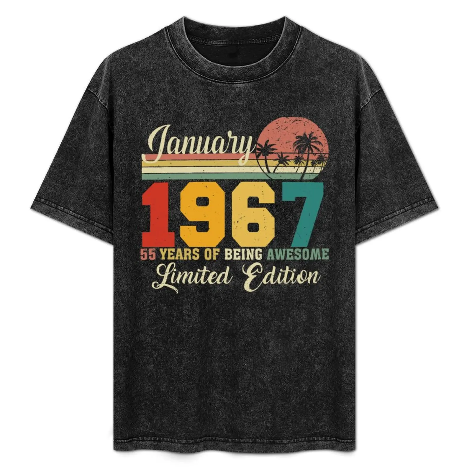 

January 1967 55 Years Of Being Awesome Limited Edition Since Old Vintage Gifts Tees T-Shirt funny gifts tops mens plain t shirts