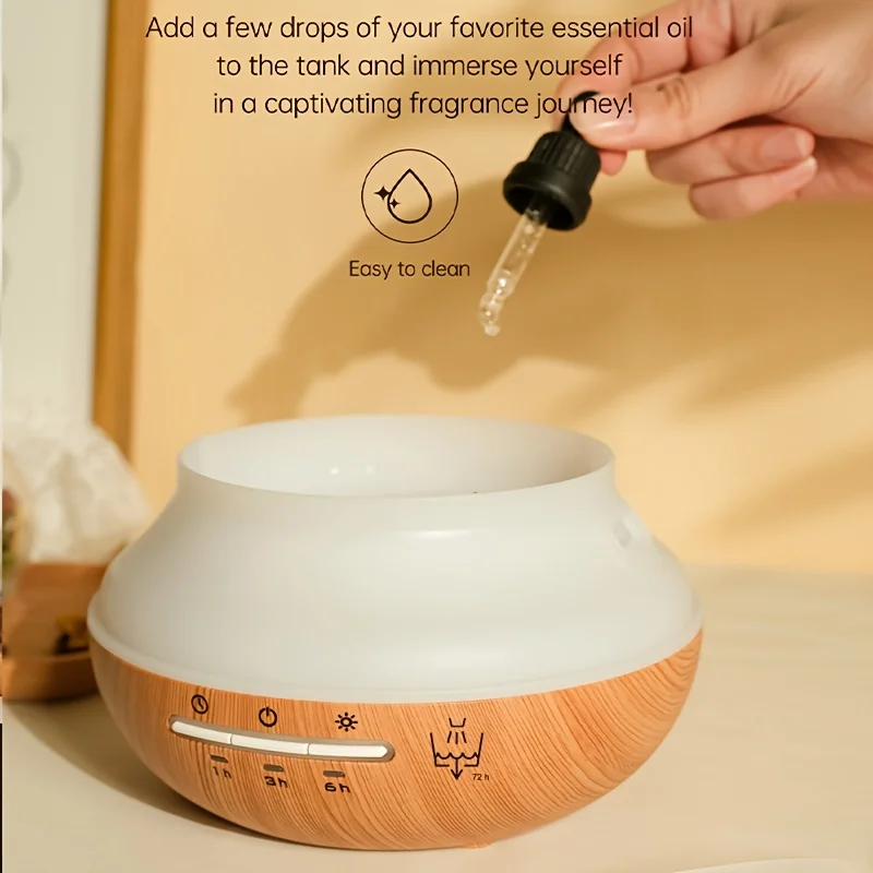 Ultrasonic Aromatherapy Humidifier, Large Capacity Essential Oil Diffuser with Auto Shut-Off, Cool Mist Ultrasonic Humidifier fo