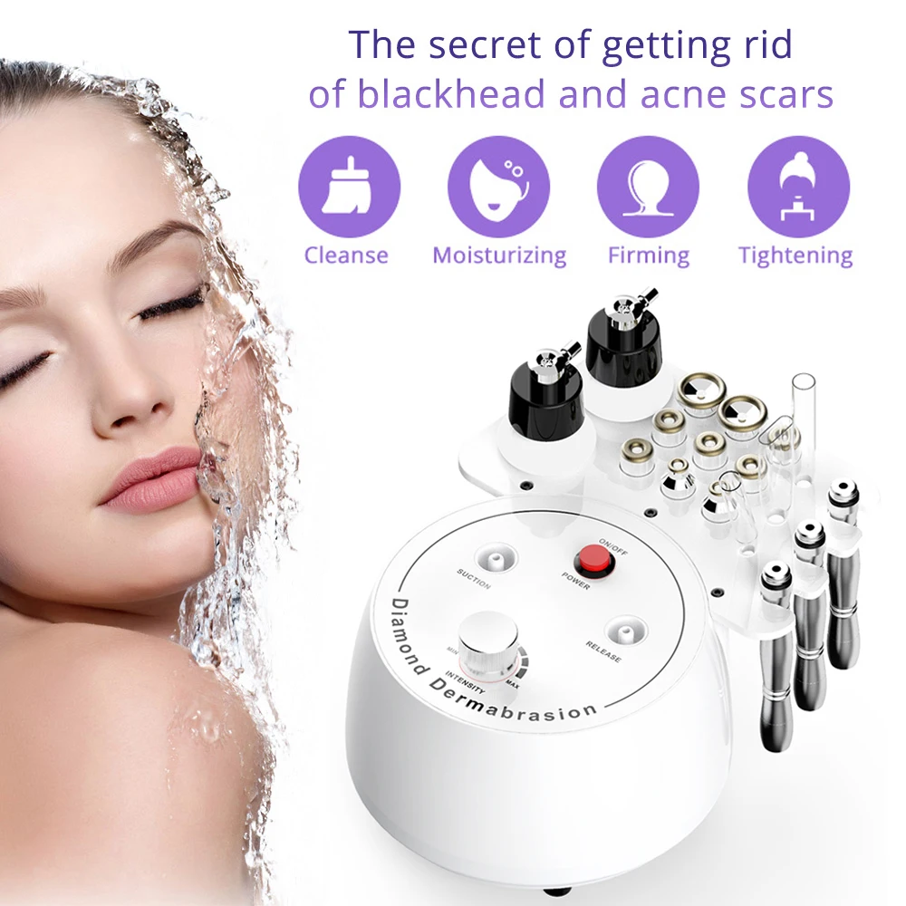 Diamond Tip Dermabrasion Microdermabrasion Machine Skin Rejuvenation Acne Remove Water Spray Facial Peeling Machine