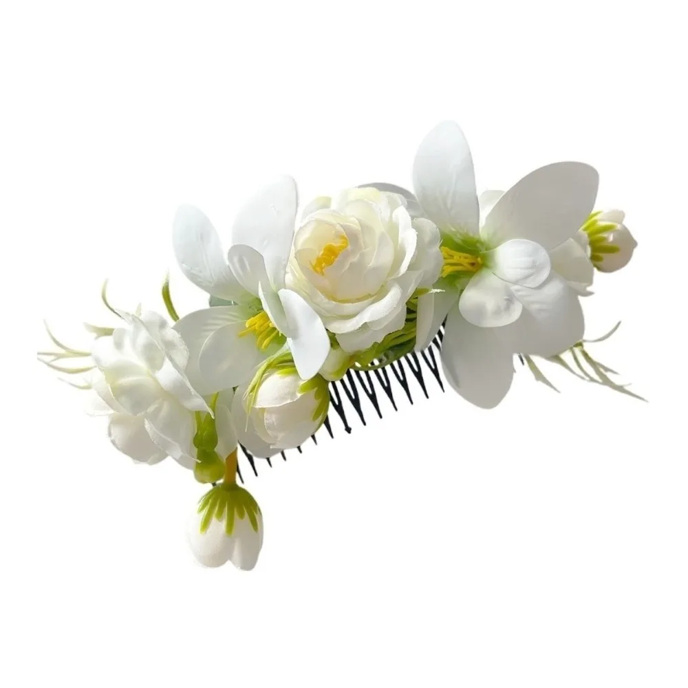 

Sweet Flower Hair Comb Ethnic Style Bohemian Thailand Flower Hairpin Fixed Combs Hair Clip Wedding Bride Accessories Headdress