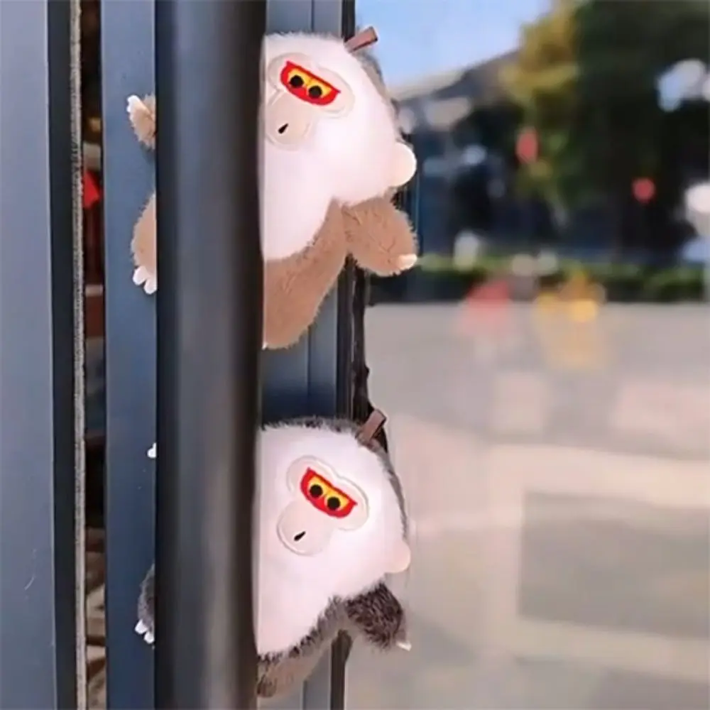 Pluszaki Biały Małpa Zabawka Pluszowa Miękki Futrzany Pluszak Lalka Szympansy Brelok do Kluczy Zawieszka do Samochodu Małpa 12cm