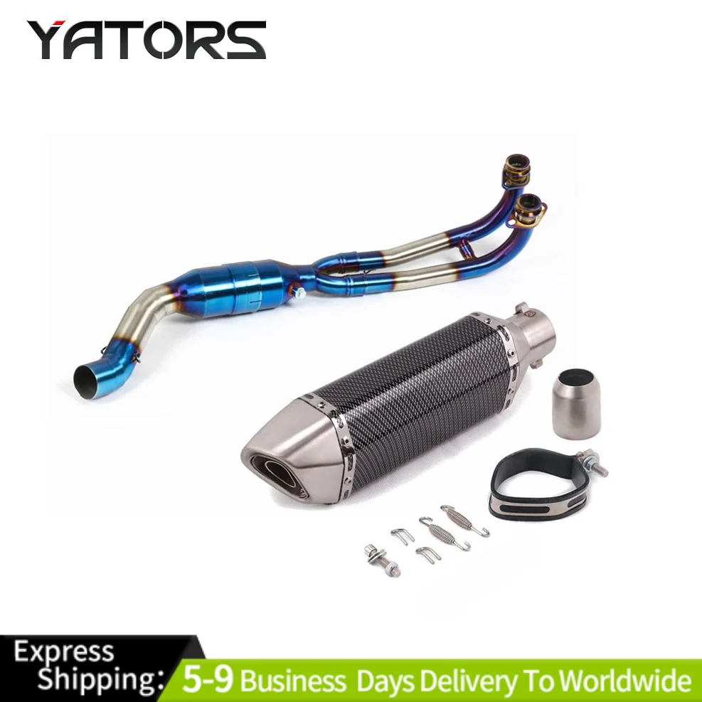 

For Yamaha TMAX530 08-16 TMAX500 Slip On Exhaust 310mm Mufflers Header Link Pipe Exhausts Pipes Exhaust Systems