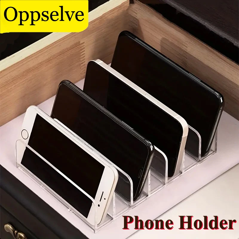 7-Grid Cell Phone Holder Desktop Organizer Storage Box For Classroom Office School Finishing Stand For Tablet Earphone Cables