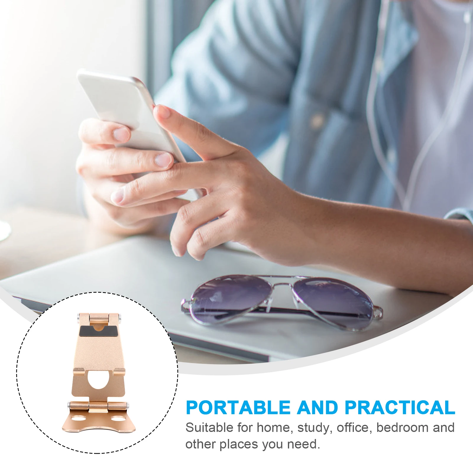 

Mobile Phone Holder Folding Bracket Flexible Portable Tablet Stand Office