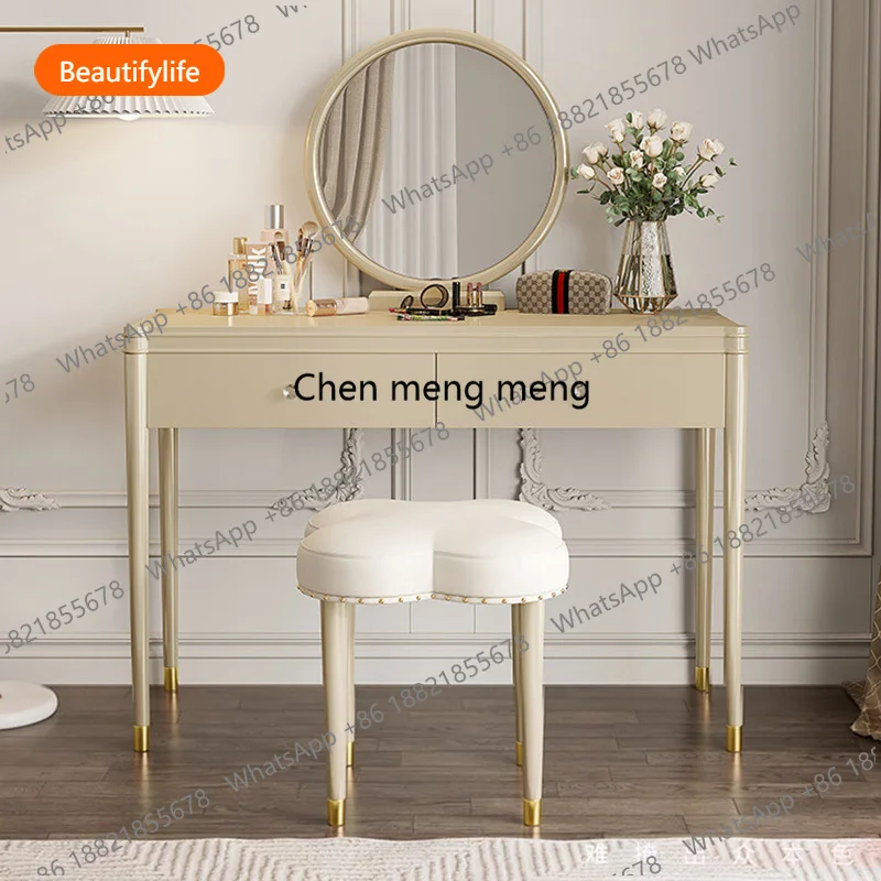 

A16 Luxury Women Vanity Table Jewelry Modern Living Room Makeup Dressing Table Chair Cabinet White Penteadeira Trendy Furniture