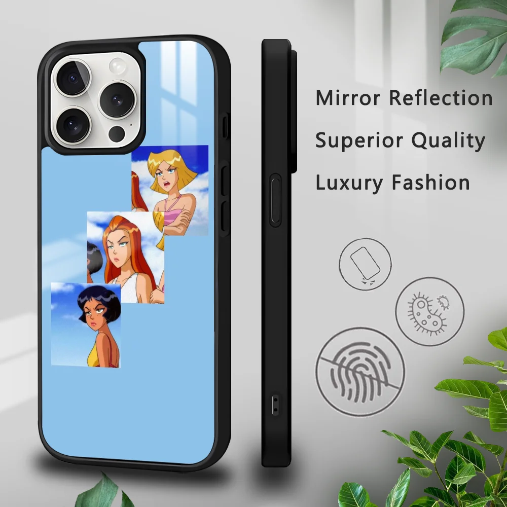 Totally Spies Cartoon Phone Case For iPhone 16 15 14 13 12 11 Pro Xs Max Mini Plus Celulares Hard Funda Dropshipping