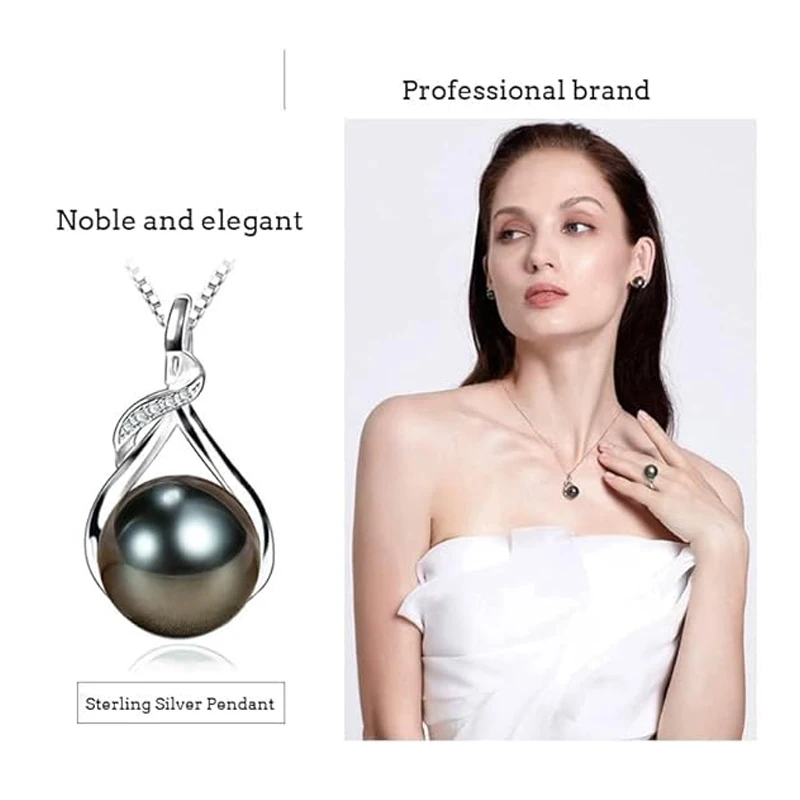 

Ожерелья из таитянских черных жемчужин для женщин - на годовщину, день рождения, День святого Валентина