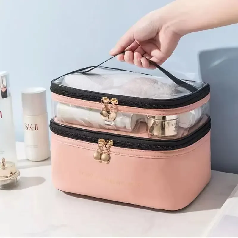 Rilibegan Borsa per il lavaggio portatile Borse per il trucco di grande capacità Borsa da viaggio impermeabile Borsa da viaggio Borsa per cosmetici