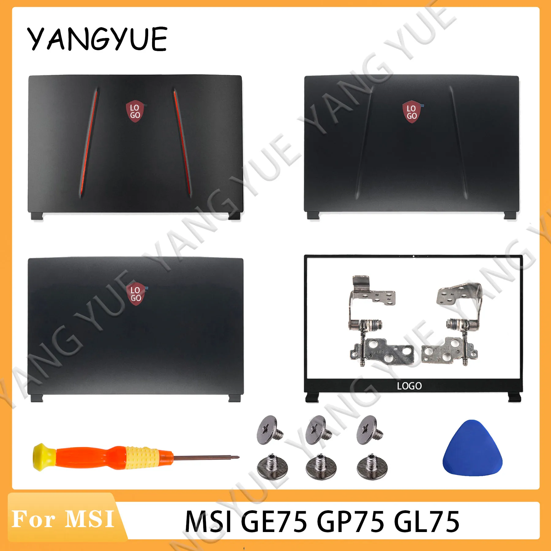 

Новые подставки для ноутбуков, детали для ноутбуков MSI GE75 GP75 GL75, новая задняя крышка ЖК-дисплея, петли, корпус ноутбука, замена нижней части корпуса