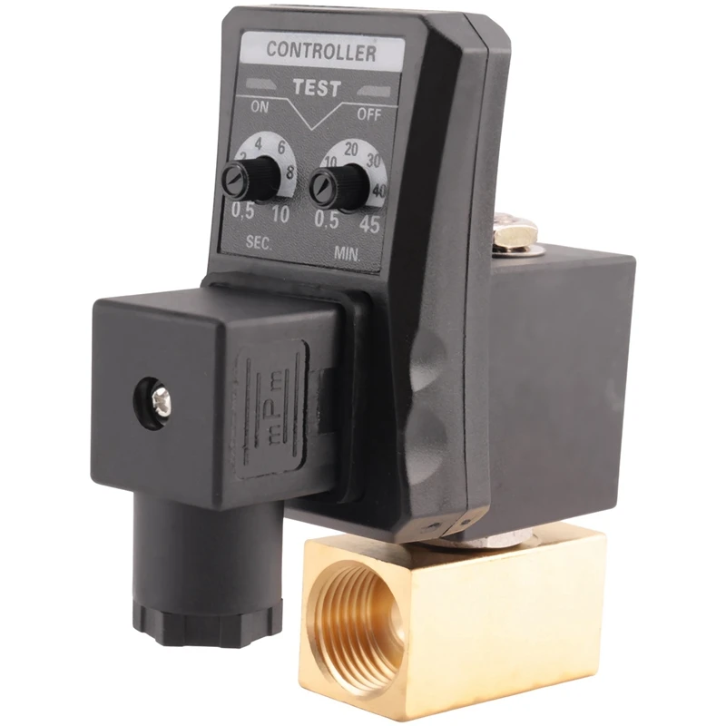 G1/2 DN15 230V Automatic Timed Water Tank Electronic Timed Drain Valve For Air Compressor Condensate Management Easy Install