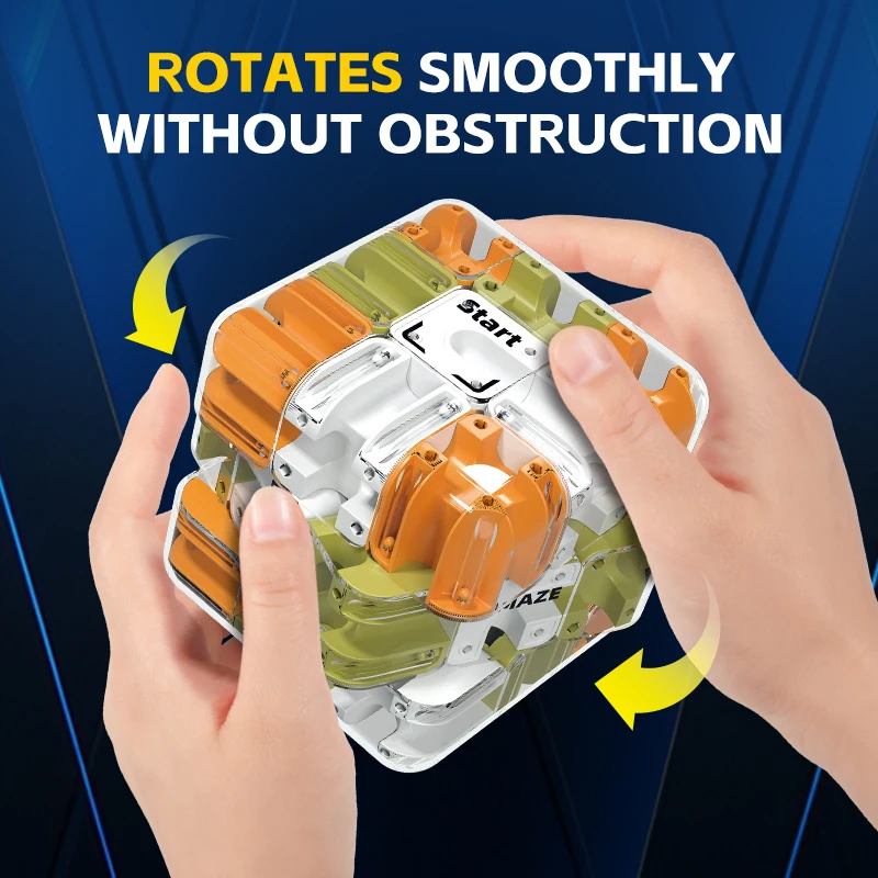 ثلاثية الأبعاد المتاهة المكعب السحري ستة جوانب شفافة لغز سرعة مكعب مكعبات المتاهة لعب للأطفال ألعاب تعليمية حفلة عيد ميلاد هدية