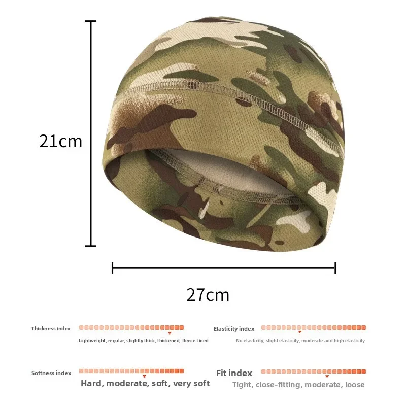 Men Women Winter Camouflage Fleece Protective Hat Thickened Warm Ear Protection Outdoor Tactical Cycling Cold Resistant Mask Cap