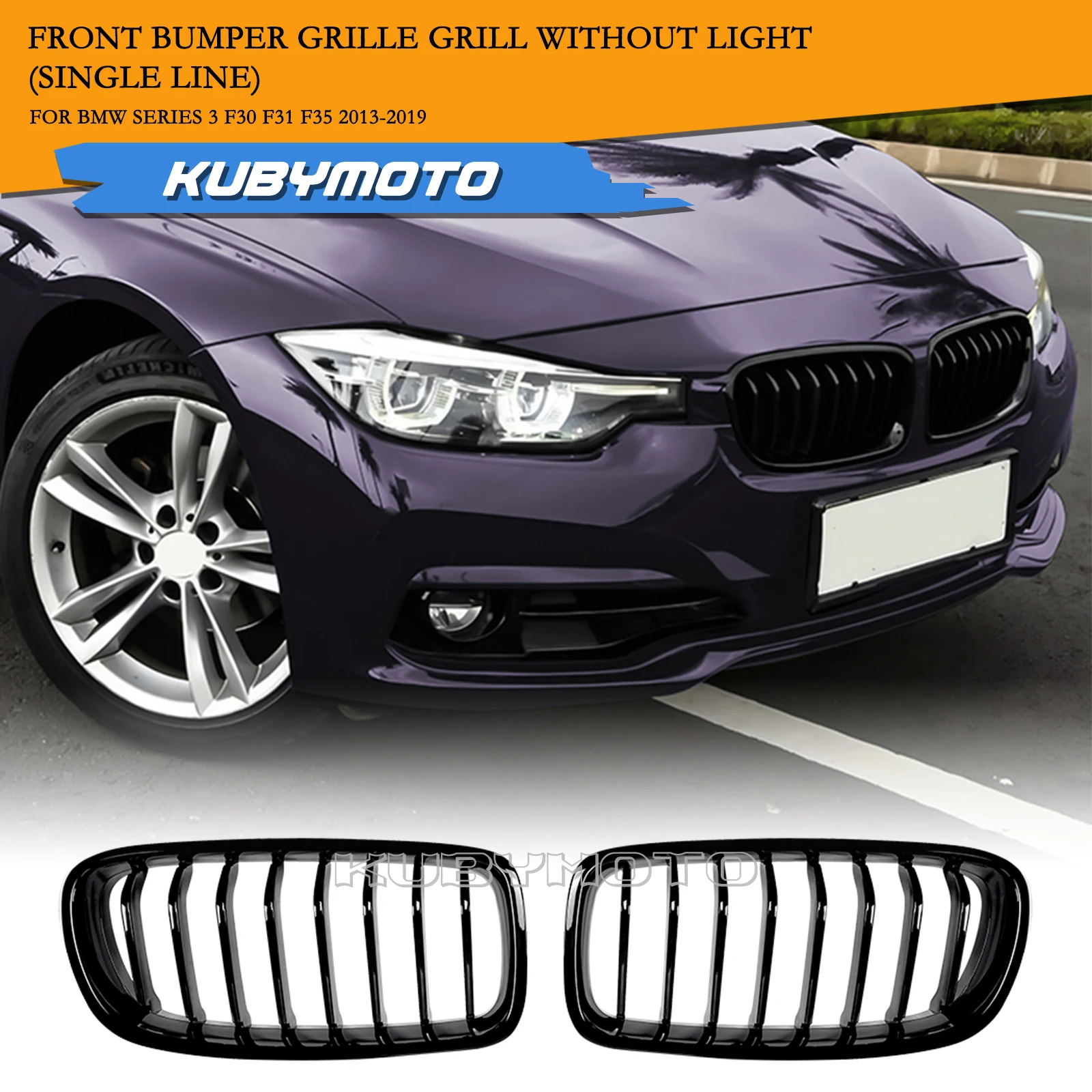 

Racing Grill Front Kidney Grille For BMW 3-Series F31 F30 320i 328i 330i 2013-2019 Sedan 4-Door Upper Bumper Hood Mesh Grid