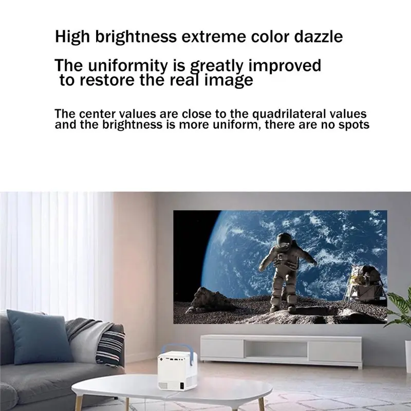 A77K Mini HD Home Theater Projector Autofocus Projector Mobile Phone Projector Outdoor Portable Projector EU Plug