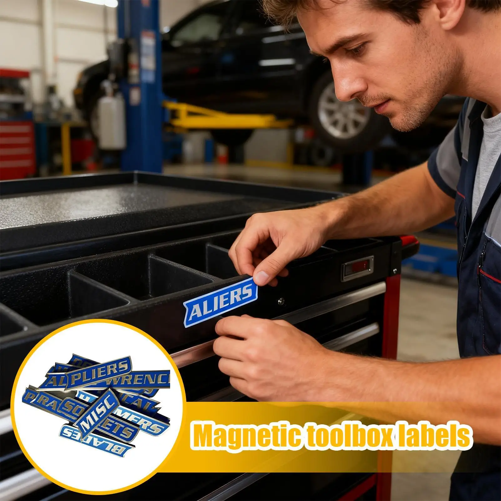 

Магнитные этикетки для ящиков для инструментов, 12 шт., многоразовые этикетки с 3D-печатью, этикетки-органайзеры для инструментов с сильными магнитами для стали
