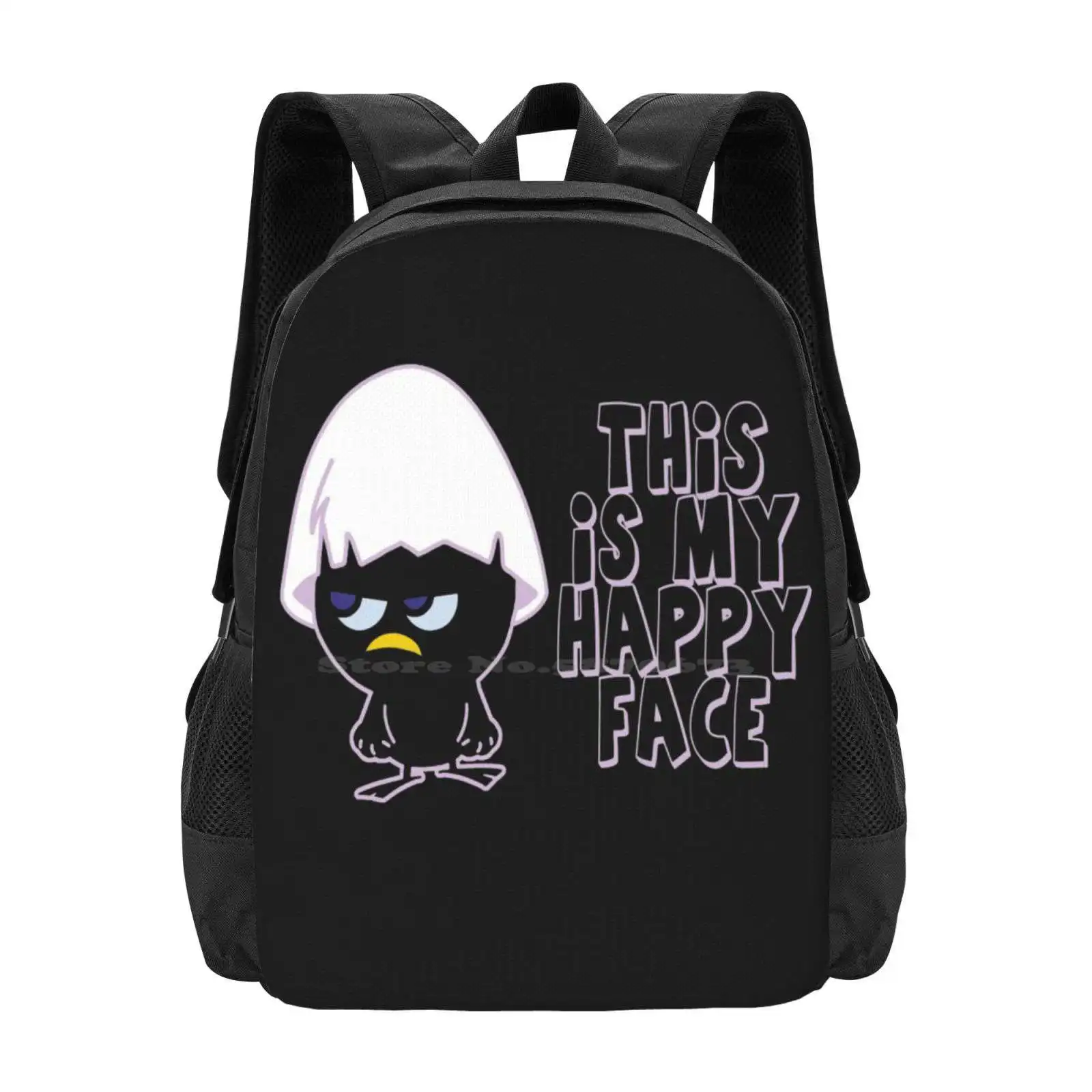 This Is My Happy Face Fashion Pattern Design Travel Laptop School Backpack Bag Calimero Cartoon Popular Italian Tv Serie Funny