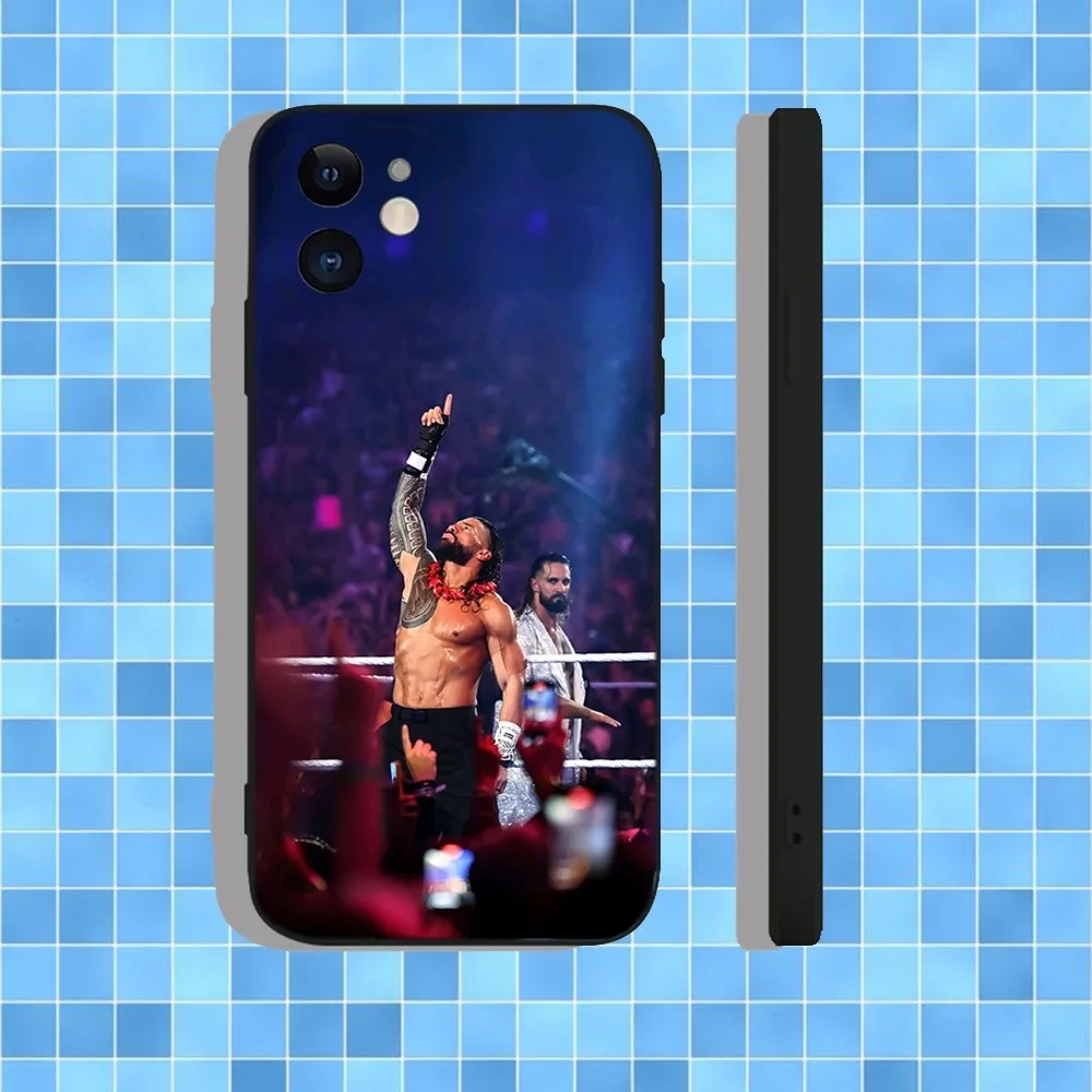 حافظة هاتف Seth Rollins WWE لهاتف iPhone 16,15,14,13,12,11,Pro,Max,Plus,X,XS,XR,SE,8,7,Mini,Soft Silicone Black Case