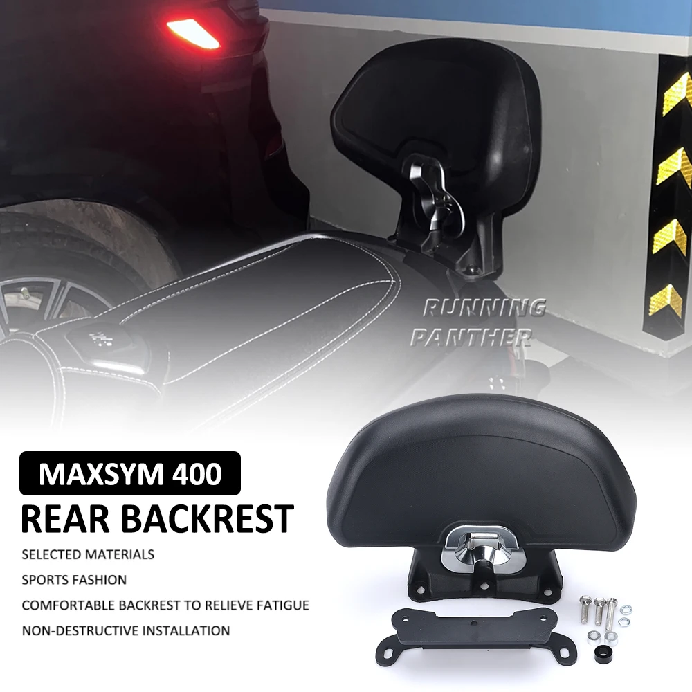 

FOR SYM MAXSYM 400 MAXSYM400 UP-2022 2021 2020 Motorcycle Black Rear Passenger Seat Tailstock Backrest Back Rest Cushion Pad