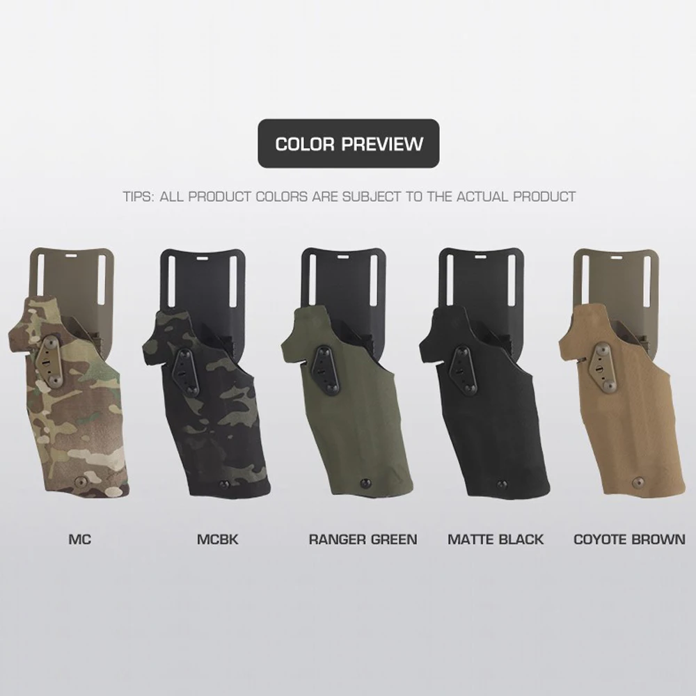 X300U-A Taktisches Taschenlampenholster für Links-/Rechtshänder für 6354DO G17 Gen4 G19 mit QLS Drop Leg Airsoft-Ausrüstungsholstern – Detail 2