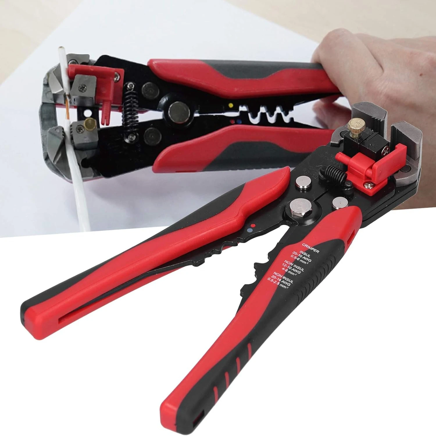 Efficient, Reliable, and Versatile Electrical Wire Stripping and Crimping Tool - Ideal for 10-24 AWG Wires (0.2-6.0mm²) - Simpl