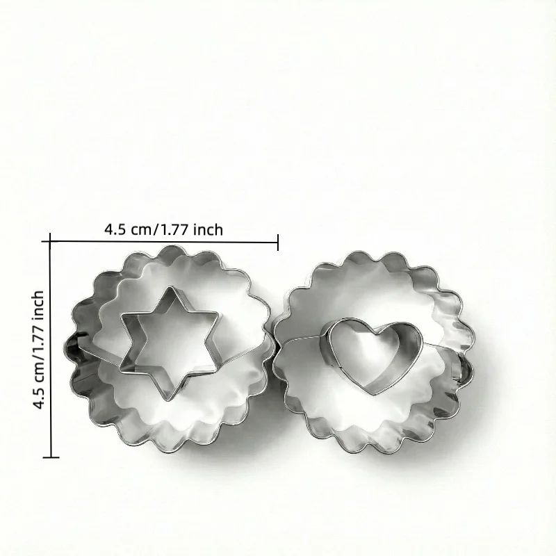 2Pcs Stainless Steel Cookie Cutter Durable Baking And Decorating Cookie Cutters Suitable for Christmas, Easter, Valentine'S Day
