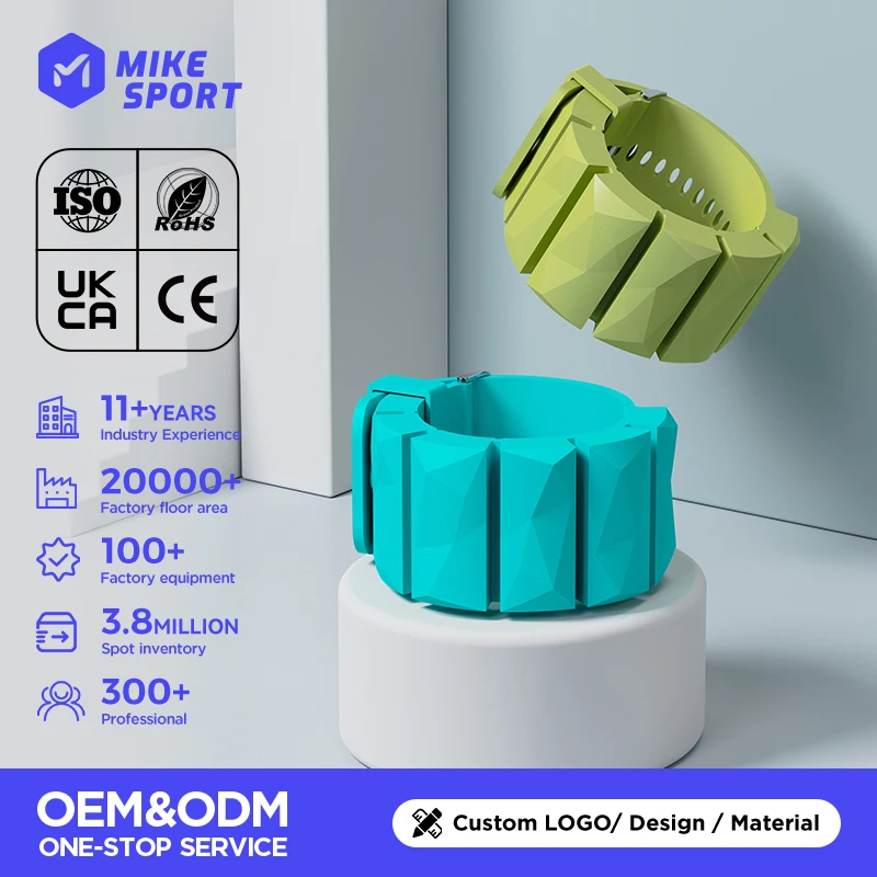 Factory Outlet Hot Sale Silicone Weight Bearing Bracelet Pair 2 LBS Weight Sports Bracelet Adjustable Wrist Weight Training