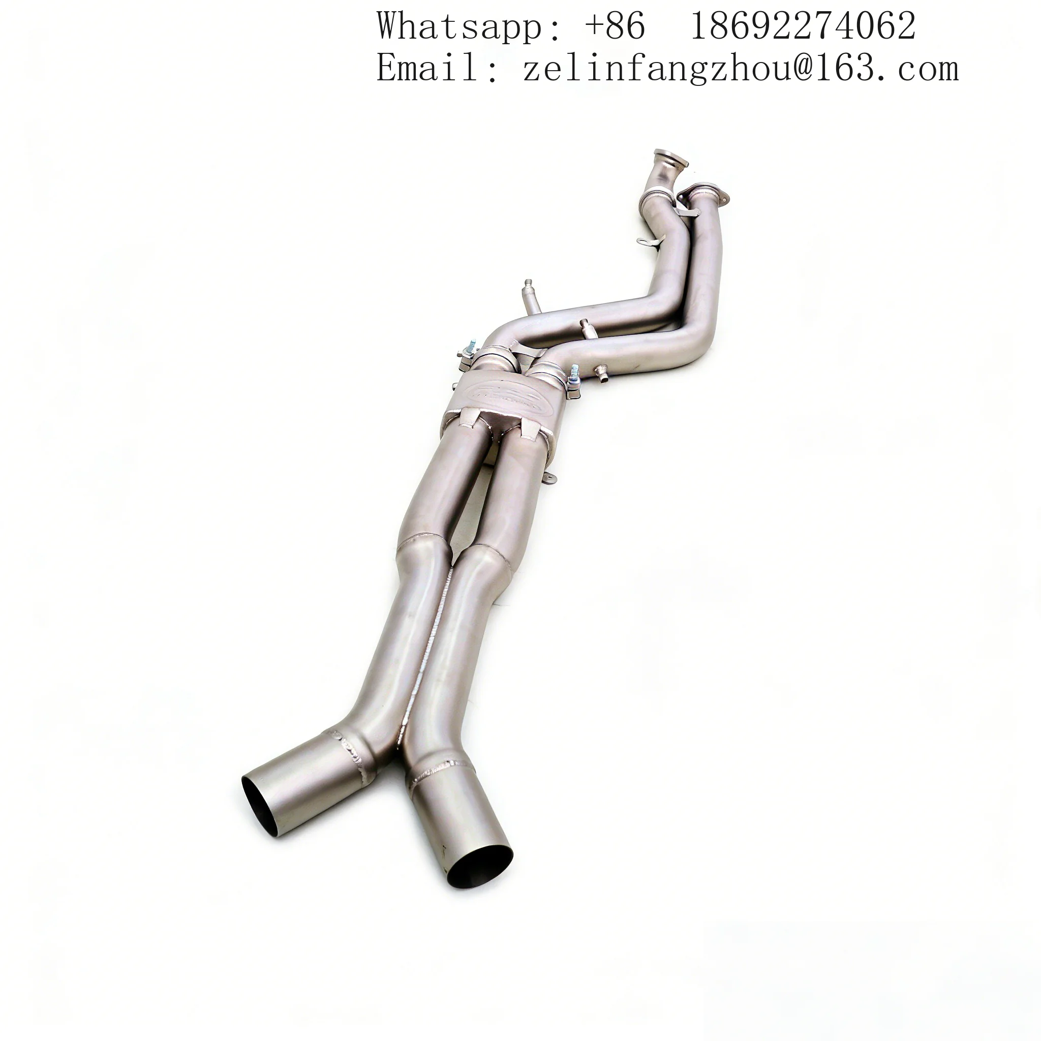 

Customized for BMW M3/M4 F80/F82/F83 Titanium Exhaust Muffler Racing Design Single Middle Pipe 304 Stainless Steel Polished