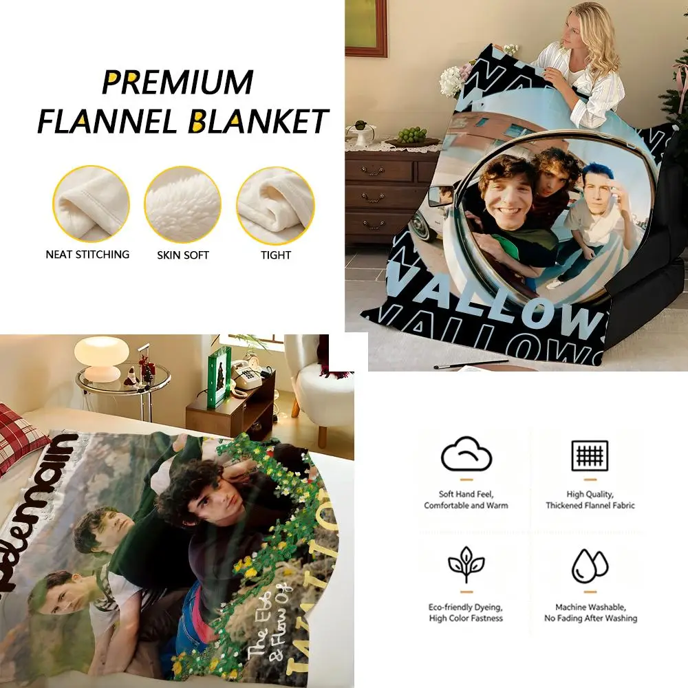 Music W-Wallows Throw Flannel Blanket, Soft Warm, Durable & Washable cute Cool