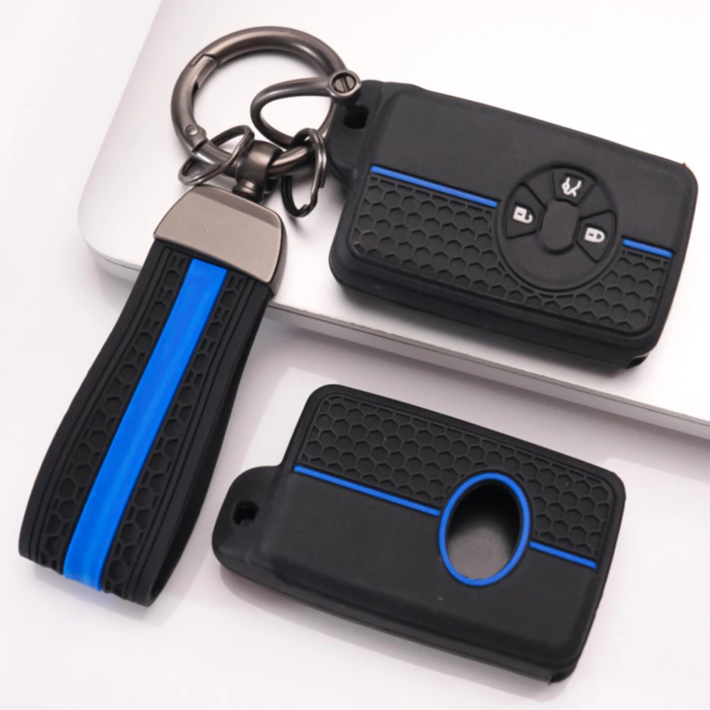 Protective Key Cover With Lanyard For Toyota RAV4 Camry Prius Alphard Vellfire Estima Auris Premio Highlander Prado Crown