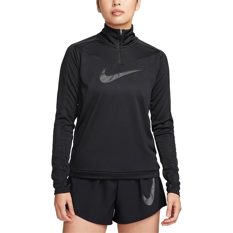 Nike genuíno novo feminino corrida treinamento fitness manga longa camiseta FB4688-010