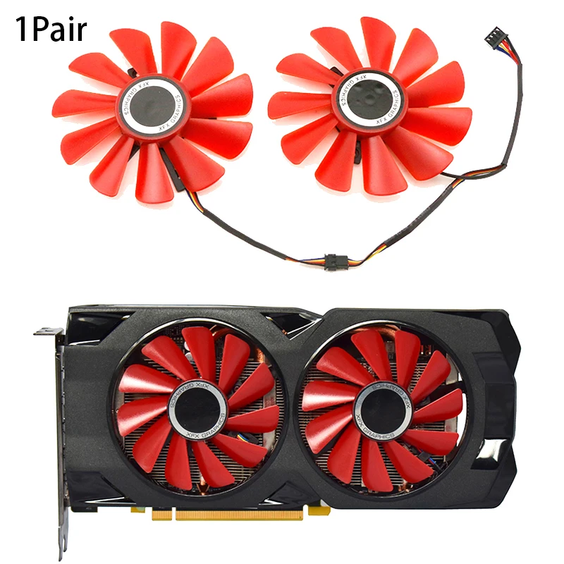 【1Pc 87MM Diameter Replacement Cooling Fan For RX570 RX580 Video Graphics Cards - FDC10U12S9-C】