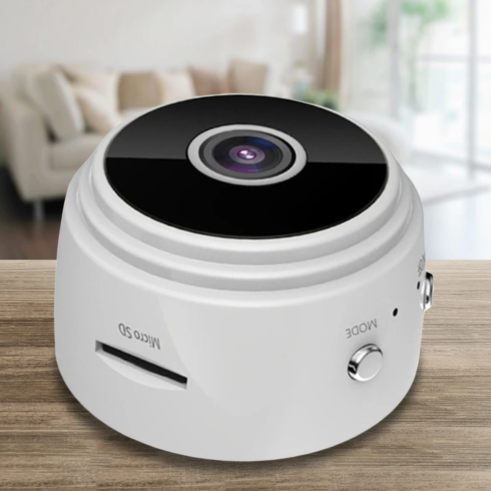 Surveillance Camera HD 1080p Security Monitoring Camera Night Vision Remote Viewing Strong Magnetic for Indoor Car Infants Pets