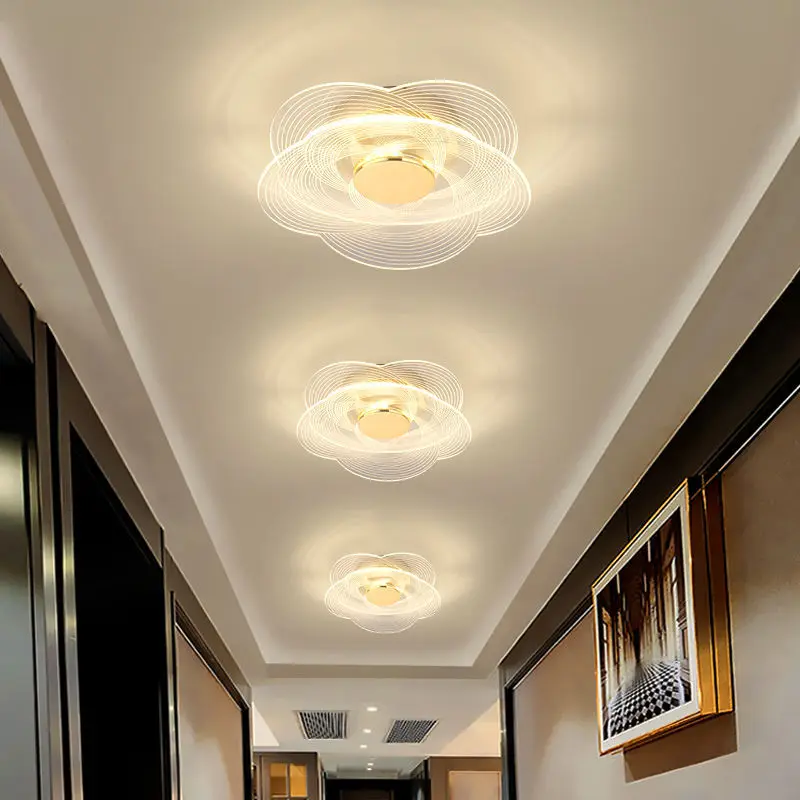 Modern LED Aisle Ceiling Lamp Chandelier for Living Dining Room Bedroom Porch Balcony Home Decor Indoor Lighting Fixture Luster