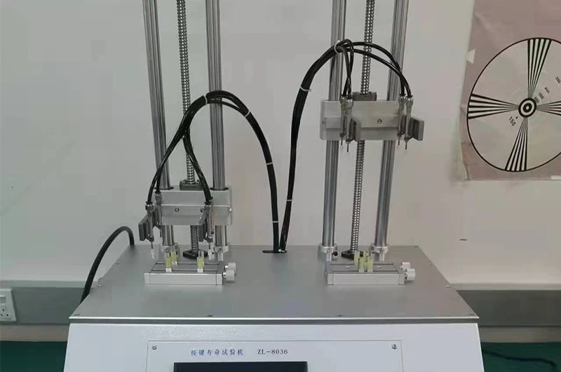 Button life testing machine, two-station pneumatic buttons, notebook mobile phone computer button fatigue life test