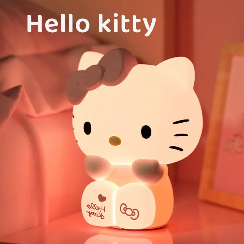 

Kawaii Hello Kitty, милый ночник, силиконовый светильник для головы, подарок на день рождения, милые женские аксессуары, оптовая продажа