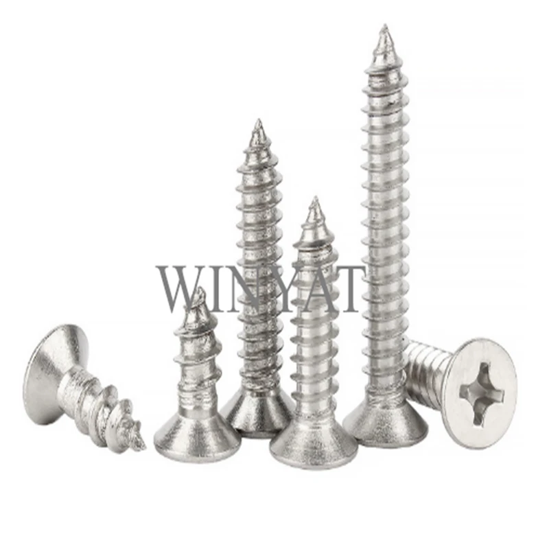 304 stainless steel self-tapping screws Small Cross FLAT Head Tapping Screw M1X5 Wood Screws
