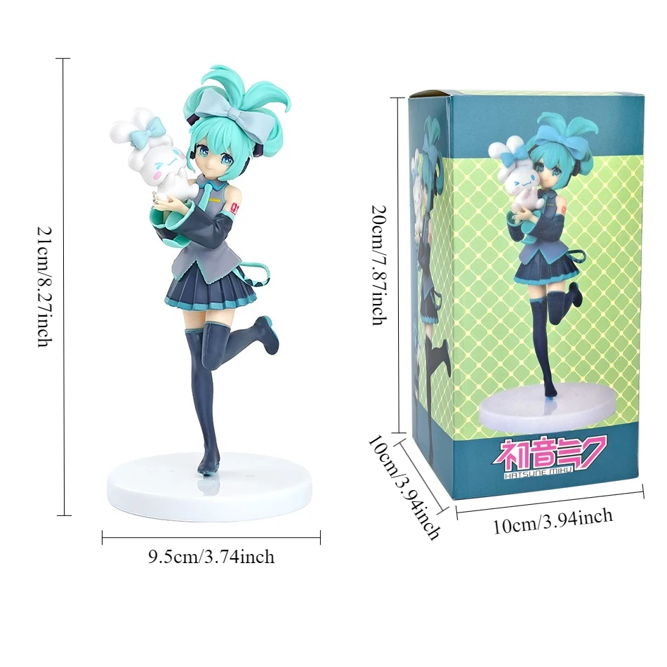 Kawaii Anime Hatsune Miku PVC-Figur, Puppe, Modell, Dekoration für Schreibtisch oder Armaturenbrett, Geburtstags- oder Weihnachtsgeschenk, Sammlerstück. – Detail 5