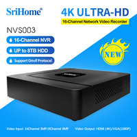 Srihome NVS003 16CH 4K UHD POE NVR H.265 Network Video Recorder Security Protection Surveillance 8T HDD CCTV Wifi IP Cam System