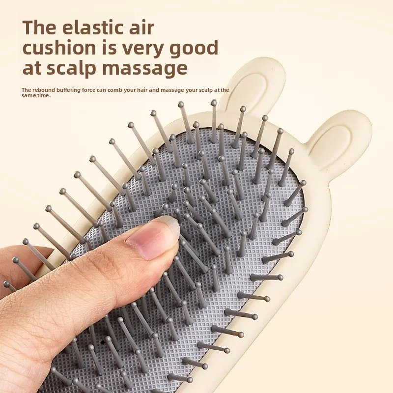 Cute Air Cushion Massage Comb for Women, Perfect for Long & Curly Hair, Portable Stylish Brush with Scalp-Caring Function