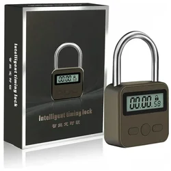 Timing Padlock Timer Lock LCD Display Multi Function Electronic Time 500 Hours Max Timing Home Security Lock Door Hardware