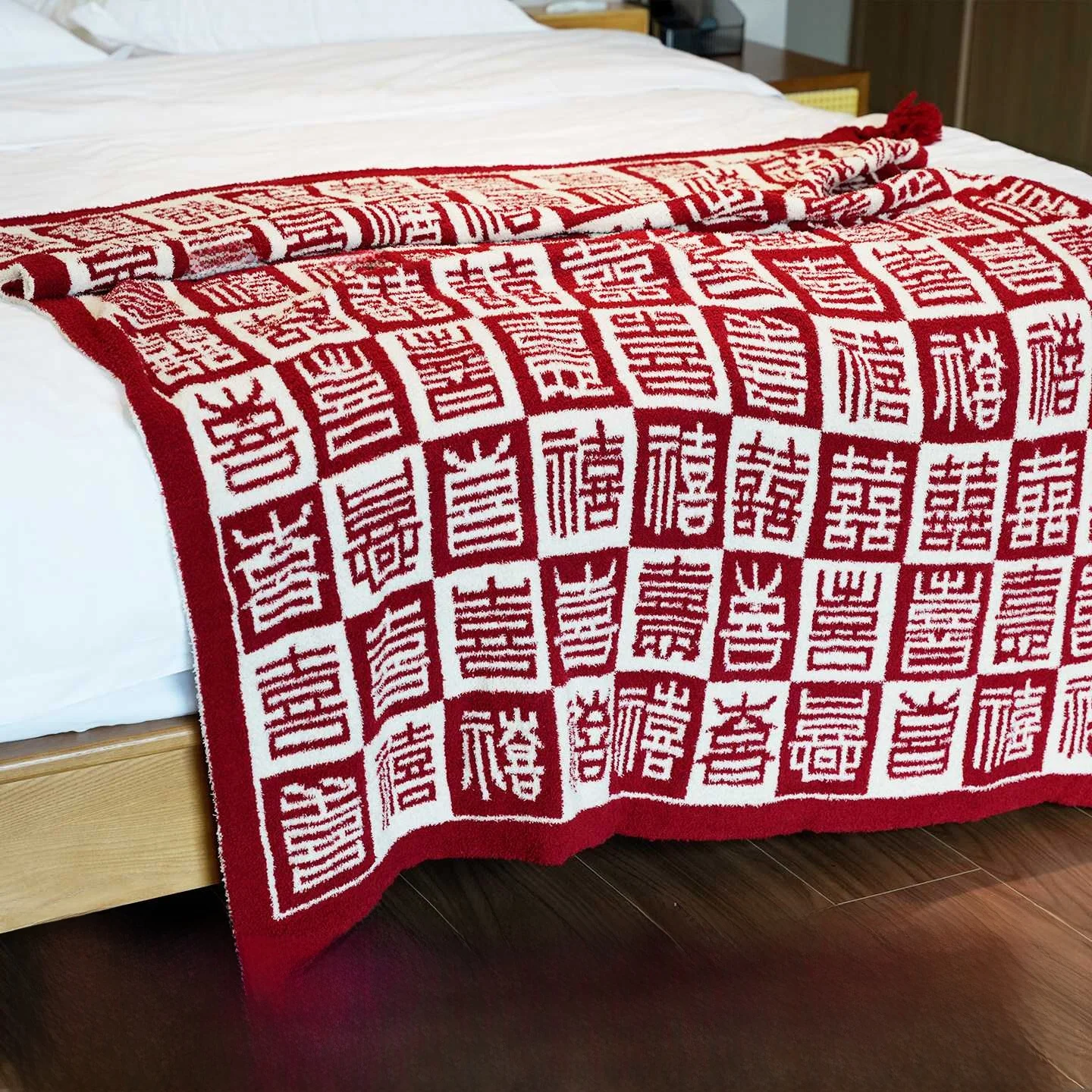 cadeau-de-fiancailles-pour-jeune-couple-couverture-violette-«-hundred-happiness-»-haute-qualite-pratique-en-fibre-de-polyester-sensation-de-fraicheur