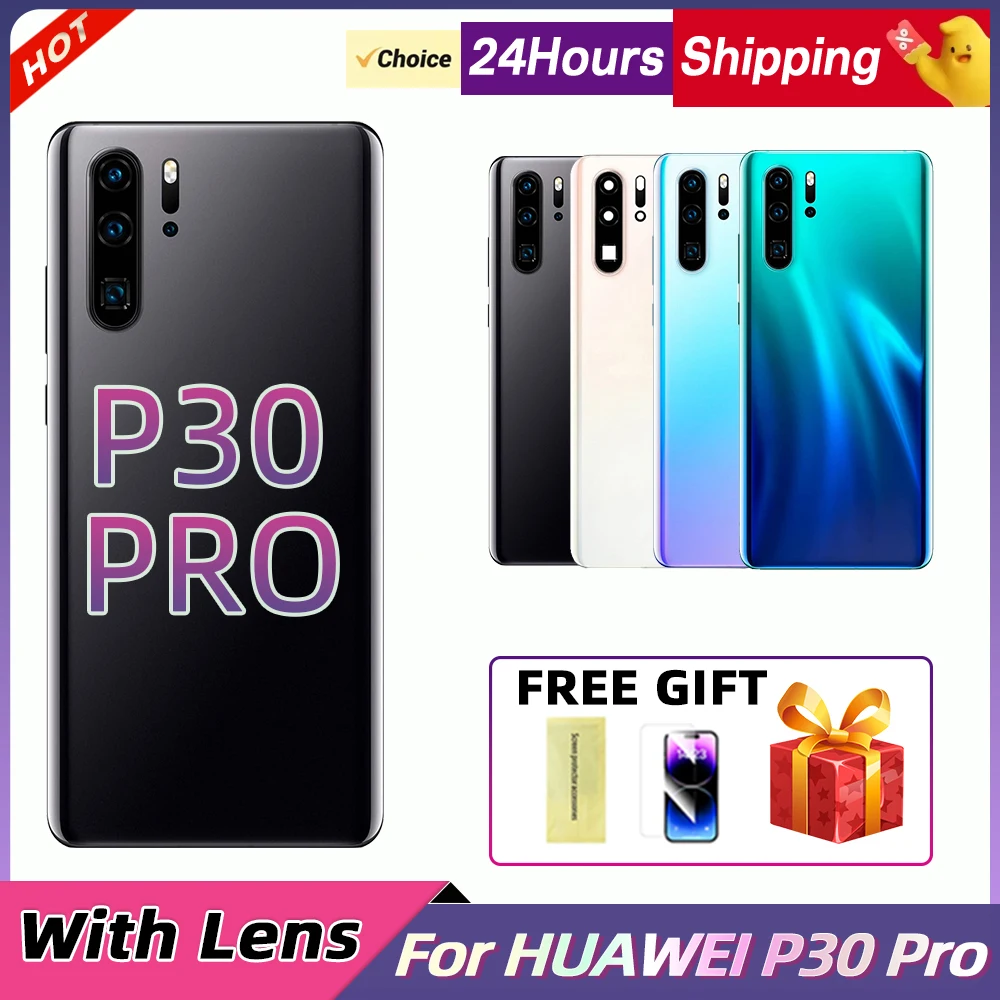 New For Huawei P30 Pro VOG-L29 VOG-L09 Battery Cover Rear Door Housing Panel Case Camera Lens Parts P30Pro Battery Cover