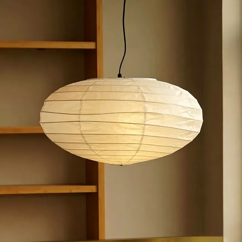 Japanese Wabi Sabi Paper Pendant Light Dining Room Home Decor Lantern Designer Chandelier Lighting Bedroom Cafe Lamp Fixtures