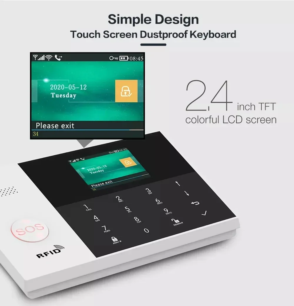 Tuya Smart WIFI GSM Security Alarm System Works with Alexa Home Burglar Motion Detector Smoke Door Window Sensor IP Camera