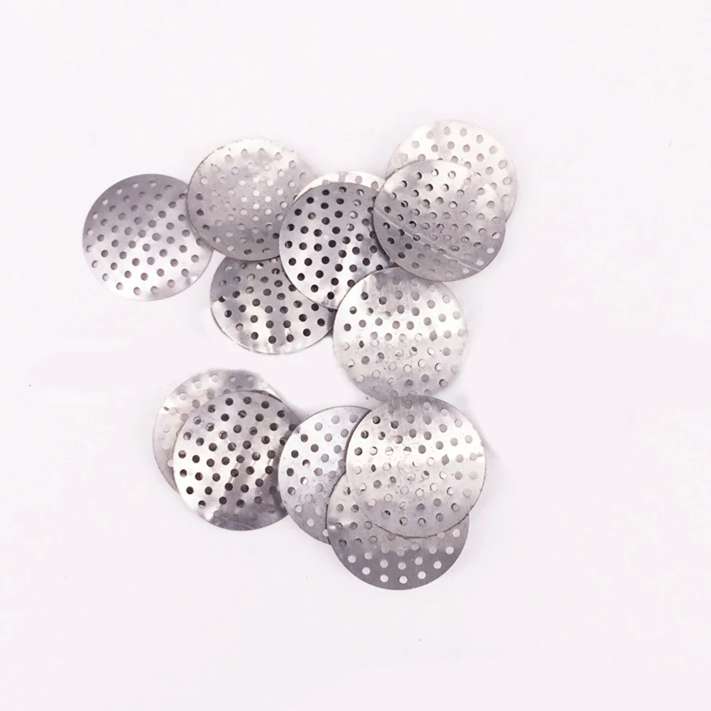 

100 Pcs Hair Accessory Materials Hollow Slice Iron Archaistic Headdress Silver DIY Traditional Craft Gifts Accessories